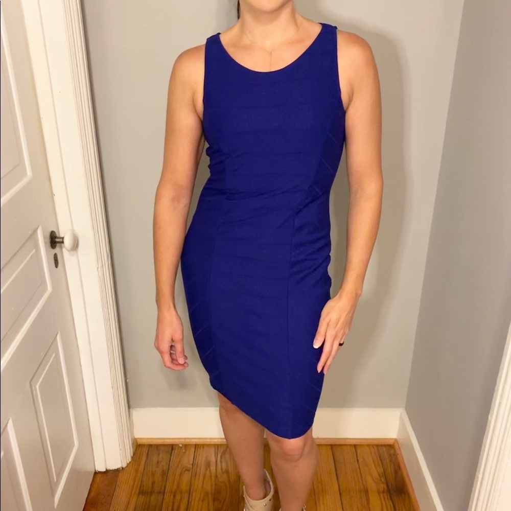 Blue Sleeveless Sheath Dress Size Small / Medium